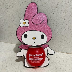 My Melody Buzzball holder  , My Melody Themed Flower Toppers ,  Ramo Buchon Toppers, Buzzball Holder, 21st buzzball party favors
