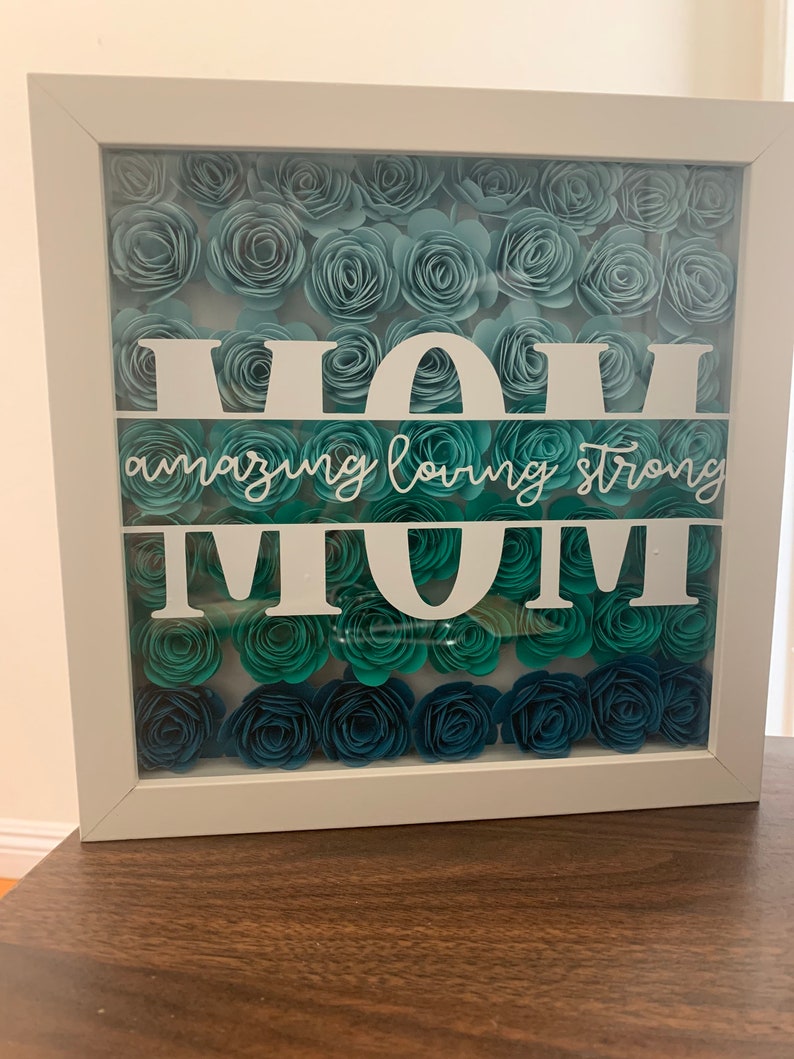 Mothers Day Shadow Box Mother Floral Shadow Box Custom Etsy