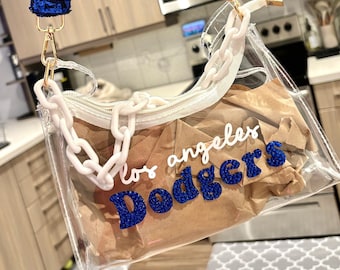 Customized Clear Dodger Bag, Clear Stadium Approved Bag, Clear Crossbody Bag, Dodgers Clear Stadium Bags, Custom Clear Shoulder Bag