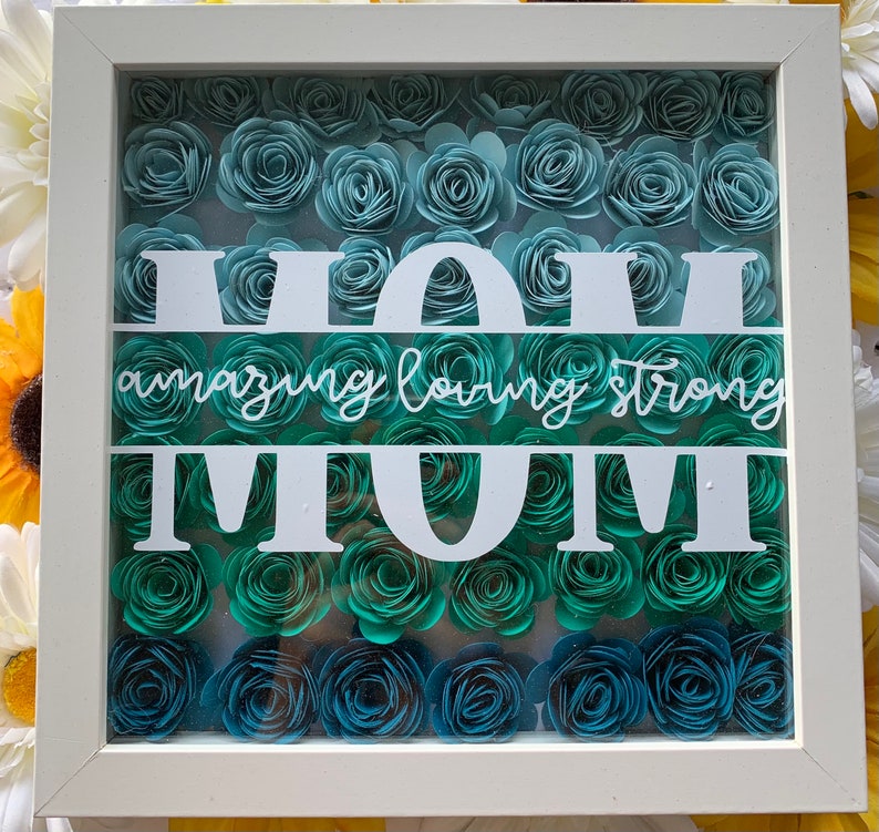 Mothers Day Shadow Box Mother Floral Shadow Box Custom Etsy