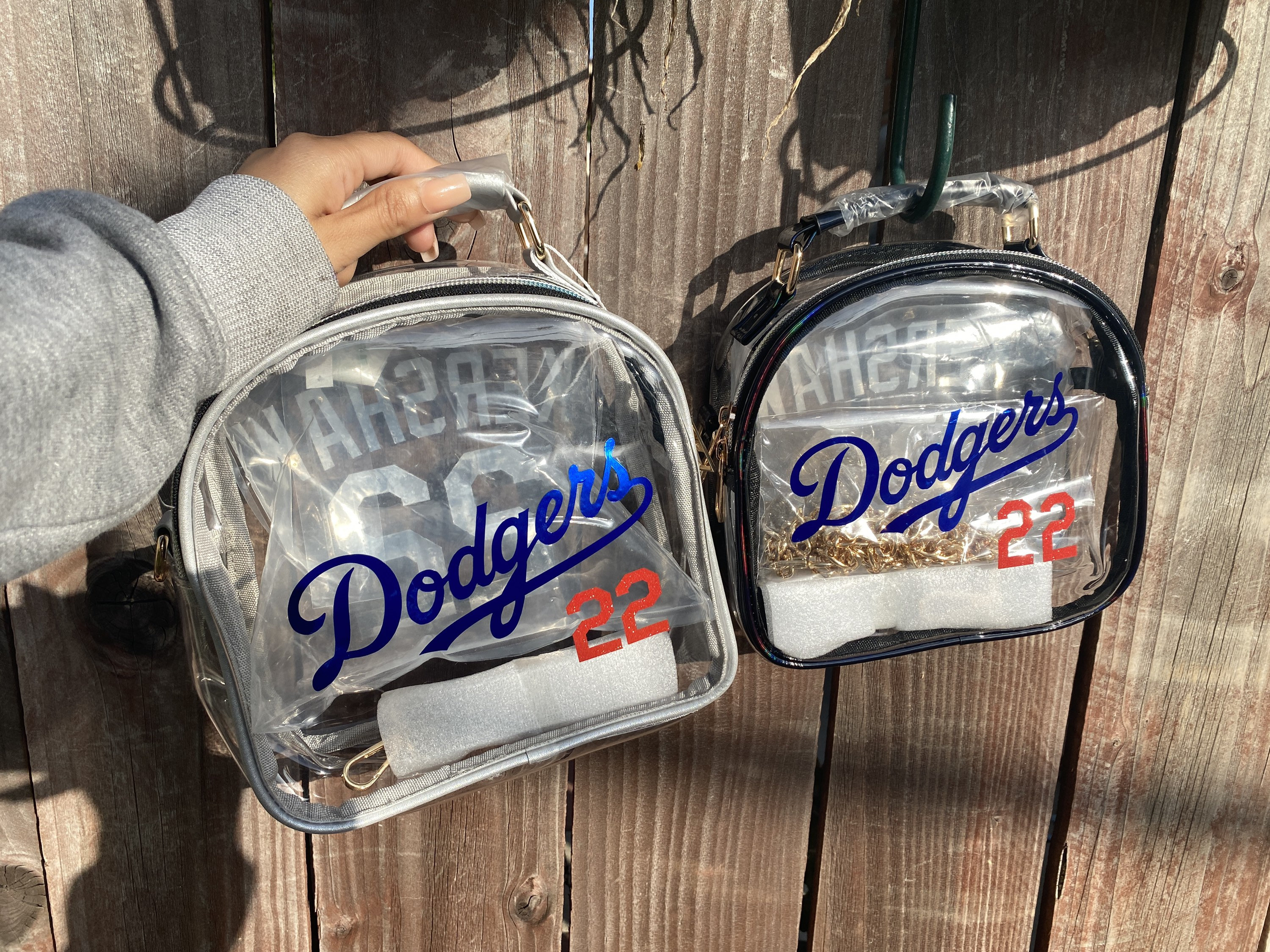 Buy Customized Clear Dodger Bag Clear Stadium Approved Bag Clear