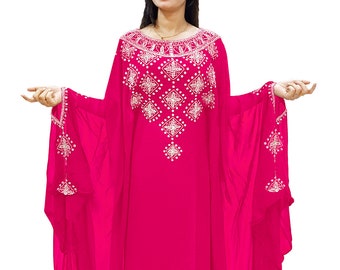 Damkaftan Handgjord festkaftan för islamiska afrikanska kvinnor marockansk kaftan farasha designer maxi festklänning vårkaftan