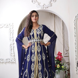 Blue Kaftan dress | Kaftan Robe | Plus Size Kaftan | Summer kaftan | Bridesmaid Dress | African Dress | Islamic Wedding Dresses | Abaya