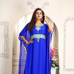 Blue Kaftan dress | Kaftan Robe | Plus Size Kaftan | Summer kaftan | Bridesmaid Dress | African Dress | Islamic Wedding Dresses | Abaya