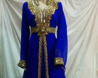 Hochzeit Kaftan rot,blau,gelb,rosa Frauen Morrocan Kleid Maxi Party Marokkanische Farasha Kaftan Dubai Stil Kaftan Abaya Morccon Kaftan