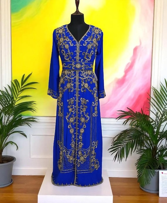 fitted caftan dress Helena Lemon Green Kaftan | Elegant Long Caftan Dress