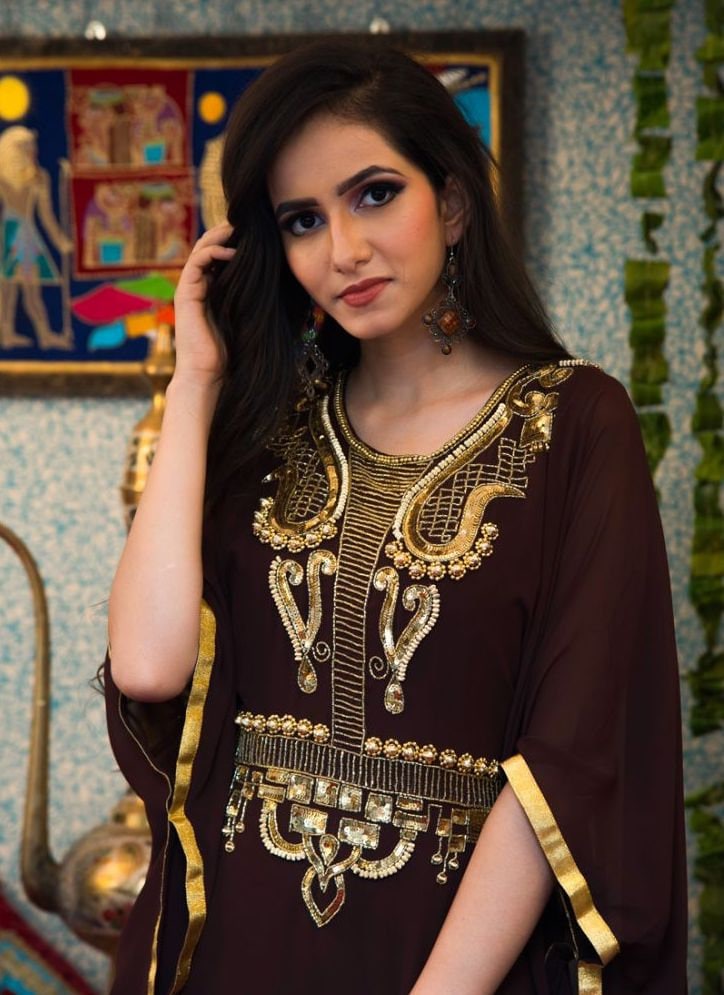 Women Brown and Gold Beaded Kaftan Dressess for African Hebrew - Etsy