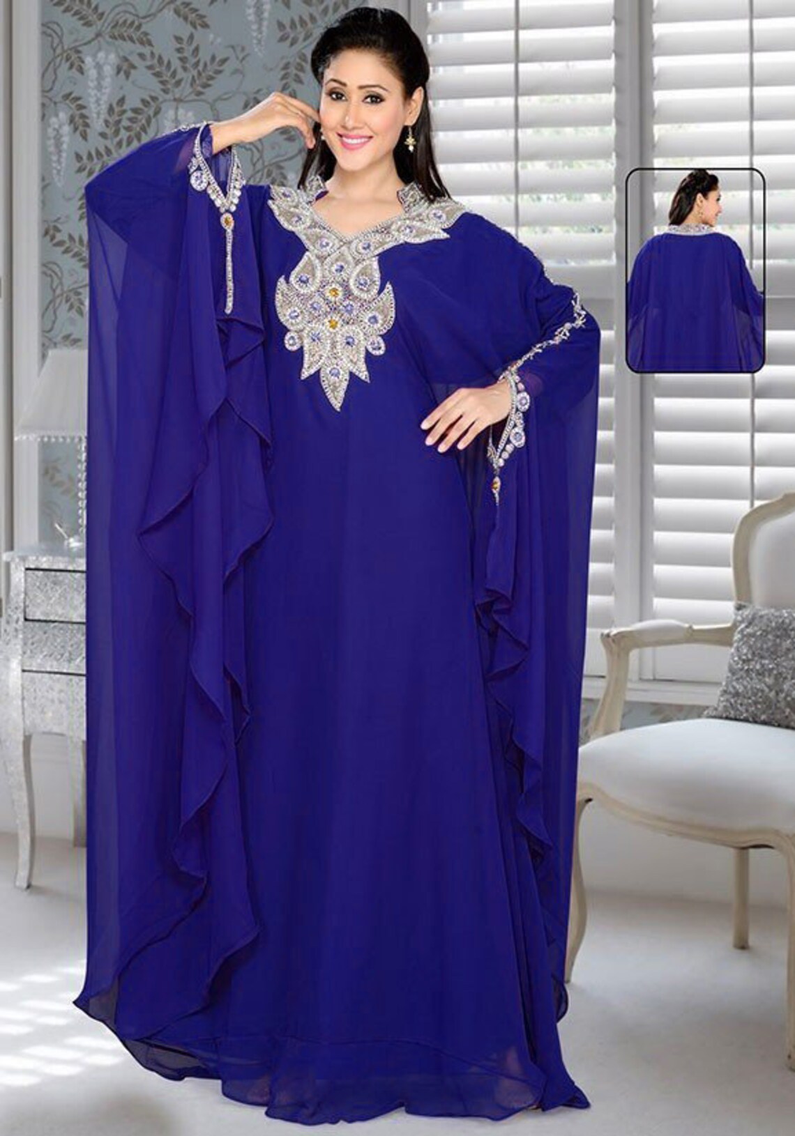Women Purple Kaftan Dress for Dubai Style Caftan Dresses Etsy