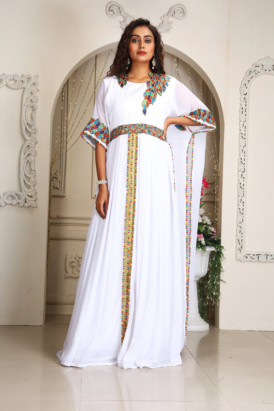 Black & White Kaftan Dress main image 0