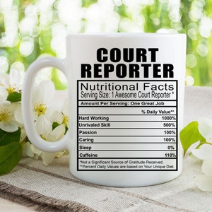 Court Reporter Coffee Tea Mug l Gift Mug for Men and Women l A Personalized Custom Name Coffee Mug