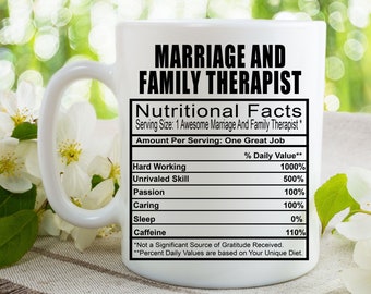 Marriage and Family Therapist Coffee Tea Mug l Gift Mug for Men and Women l A Personalized Custom Name Coffee Mug