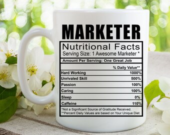 Marketer Coffee Tea Mug l Gift Mug for Men and Women l A Personalized Custom Name Coffee Mug
