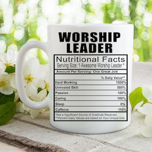 Worship Leader Coffee Tea Mug l Gift Mug for Men and Women l A Personalized Custom Name Coffee Mug image 1