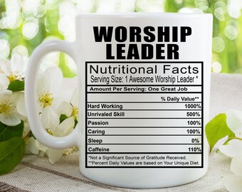 Worship Leader Coffee Tea Mug l Gift Mug for Men and Women l A Personalized Custom Name Coffee Mug
