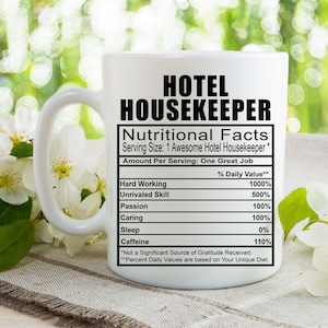 Hotel Housekeeper Coffee Tea Mug l Gift Mug for Men and Women l A Personalized Custom Name Coffee Mug