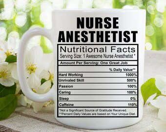 Nurse Anesthetist Coffee Tea Mug l Gift Mug for Men and Women l A Personalized Custom Name Coffee Mug