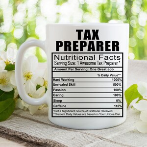 Tax Preparer Coffee Tea Mug l Gift Mug for Men and Women l A Personalized Custom Name Coffee Mug
