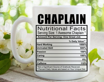 Chaplain Coffee Tea Mug l Gift Mug for Men and Women l A Personalized Custom Name Coffee Mug