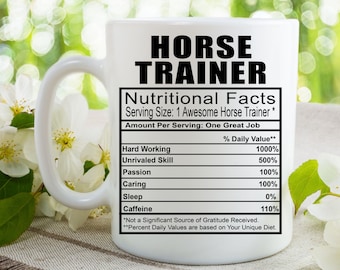 Horse Trainer Coffee Tea Mug l Gift Mug for Men and Women l A Personalized Custom Name Coffee Mug