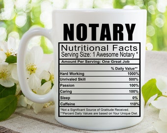 Notary Coffee Tea Mug l Gift Mug for Men and Women l A Personalized Custom Name Coffee Mug