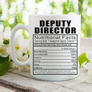 Deputy Director Coffee Tea Mug l Gift Mug for Men and Women l A Personalized Custom Name Coffee Mug