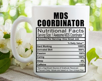 MDS Coordinator Coffee Tea Mug l Gift Mug for Men and Women l A Personalized Custom Name Coffee Mug