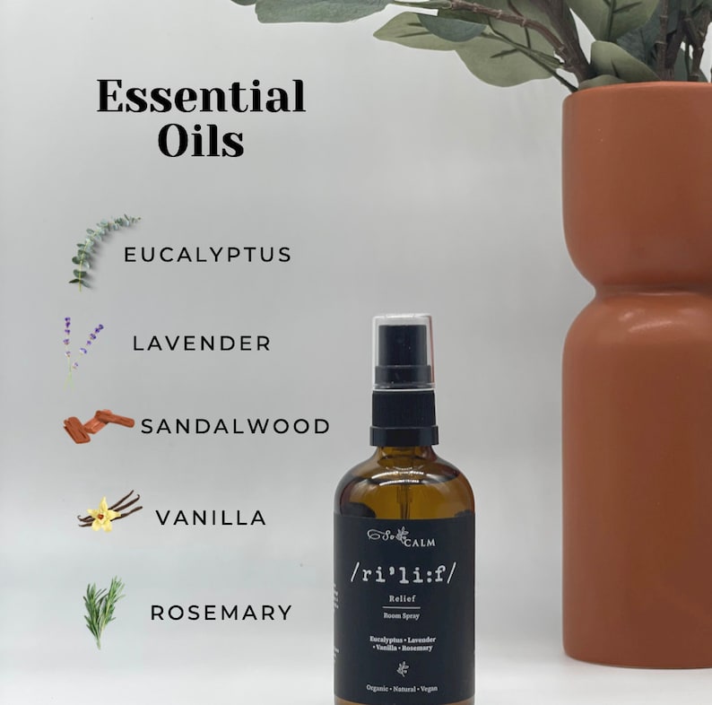 Eucalyptus and Lavender Essential Oil Room and Linen Spray. Etsy UK