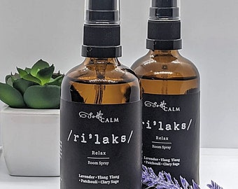 Lavender & Ylang Ylang Essential Oil Room and linen Spray Natural Aromatherapy and Eco Friendly Air Freshener