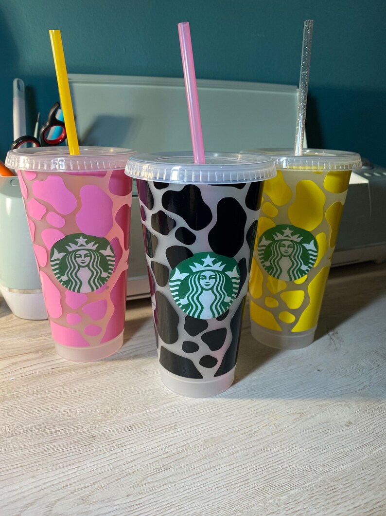 Personalized Cow Cup Cow Cup Yellow Cow Cup Pink Cow Cup