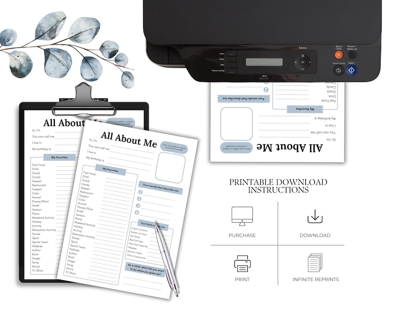 Printable Download Instrustions
1.  Purchase
2. Download
3. Print