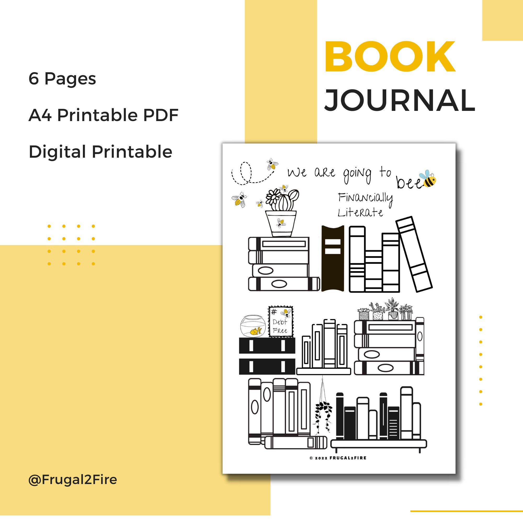 Book Tracker Printable, Reading Log, Reading Journal (digital Download ...