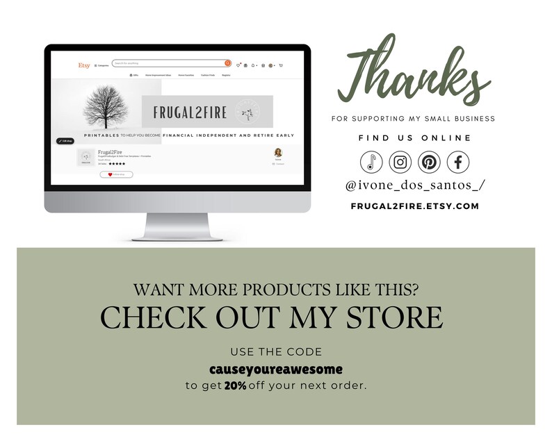 Thank you for supporting my small business.  Want more products like this?  Check out my store.  Use the code "causeyourawesome" to get 20% off your next order.