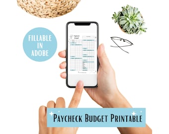 Paycheck Budget Printable, Zero-Based Budget Template (PDF)
