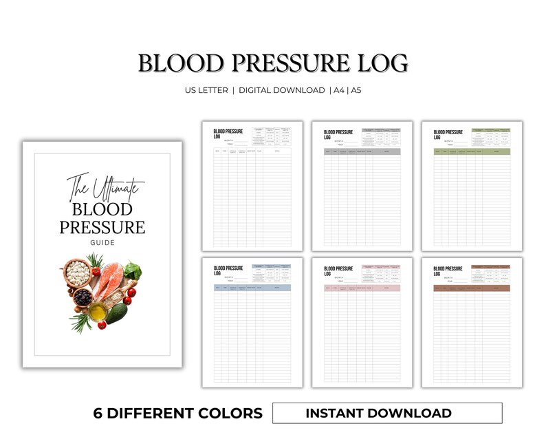 Instant download.  6 Different colors.  4 Pages