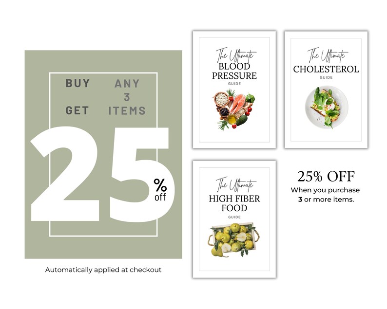 Buy any 3 items and get 25% off.  Automatically applied at checkout