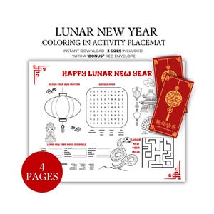 Lunar New Year, Year of the Snake, Chinese New Year 2025, Happy Lunar New Year Download, Chinese Zodiac, Coloring Pages,Lunar New Year Craft