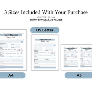 Available in A4, A5 and US Letter size for the printable version and A4 and US Letter size for the fillable version