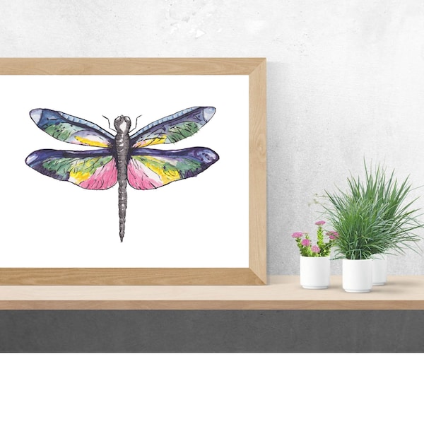 Clipart Libelle Aquarell Watercolor Dragonfly