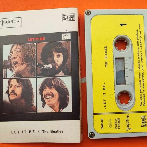 The Beatles Let It Be 1972 Jugoton First Press Cassette Tape Original Yugoslavia Beatles Memorabilia Paul McCartney John Lennon ビートルズ