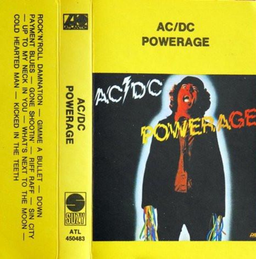 AC/DC Powerage Cassette Original 1984 Yugoslavia First Press Bon Scott ...