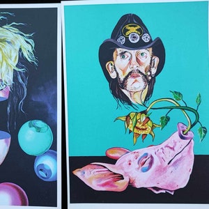 Cartões Postais Patti Smith Lemmy Kilmister Iggy POP Johnny Rotten Iggy Pop Peaches Coleção Artística Anni Heuchel Cartões Postais imagem 3