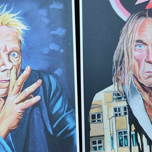 Cartões Postais Patti Smith Lemmy Kilmister Iggy POP Johnny Rotten Iggy Pop Peaches Coleção Artística Anni Heuchel Cartões Postais imagem 4