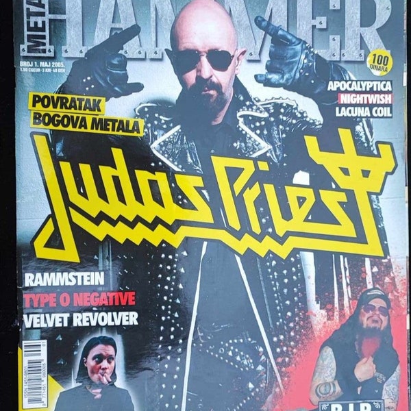 Judas Priest COVER Metal Hammer Magazine Serbia 2005 Dimebag Darrell STORY Pantera Magazine Heavy Metal Nightwish