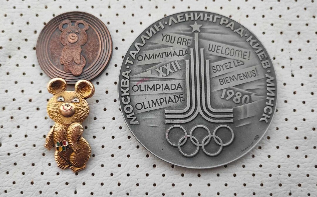 Épinglette olympique ours Misha, Moscou 1980, insigne, signe