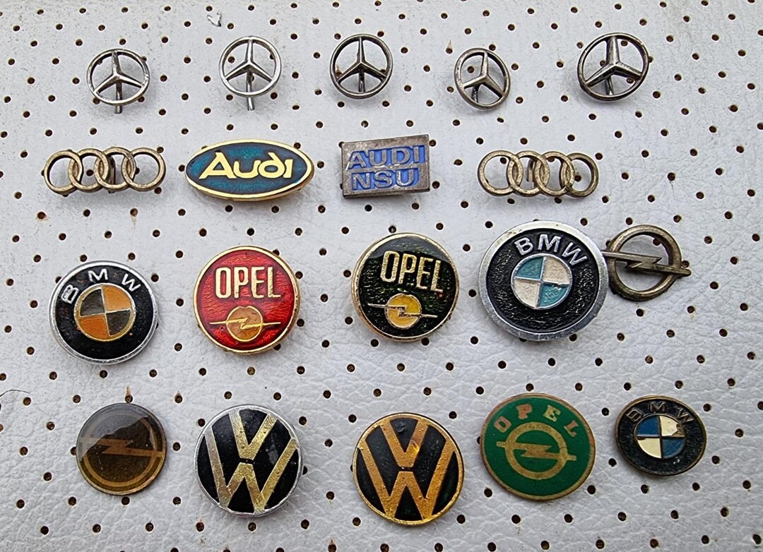 Vintage Car Pins Mercedes BMW AUDI Opel Volkswagen Collection for Sale ...