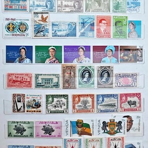Colección de sellos postales Bermuda Antillen Maritnique Postes Reunion Colección de sellos Bahawalpur Coleccionista de sellos raros