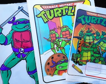 TMNT Vintage 1989 Teenage Mutant Ninja Turtles Cover School Notebook PVC TMNT Fan Leonardo Raphael Donatello Michelangelo Action Figures
