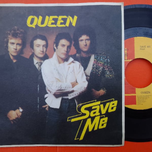 Queen Save Me 1980 Single Queen Yougoslavie Rare version 7" 45 tr/min unique pochette originale Freddie Mercury Laissez-moi vous divertir