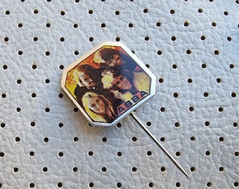 ABBA Vintage PIN-badge 1976 ABBA originele pin Agnetha Fältskog Björn Ulvaeus Abba-memorabilia
