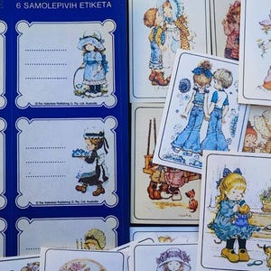Sarah Kay Vintage 30 stickers Set and schoolbook stickers set Panini Stationery Holly Hobbie Back to School Sarah Kay Memorabilia